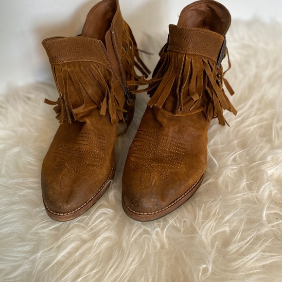 NWOT Sam Edelman Sidney Fringe Cowboy bootie sz 6 - Picture 11 of 11